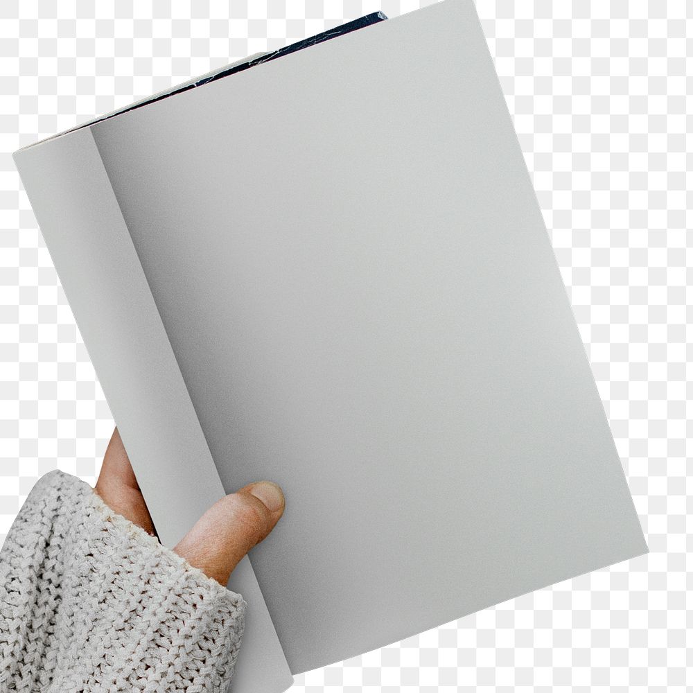 Minimal book page mockup png for publishing companies