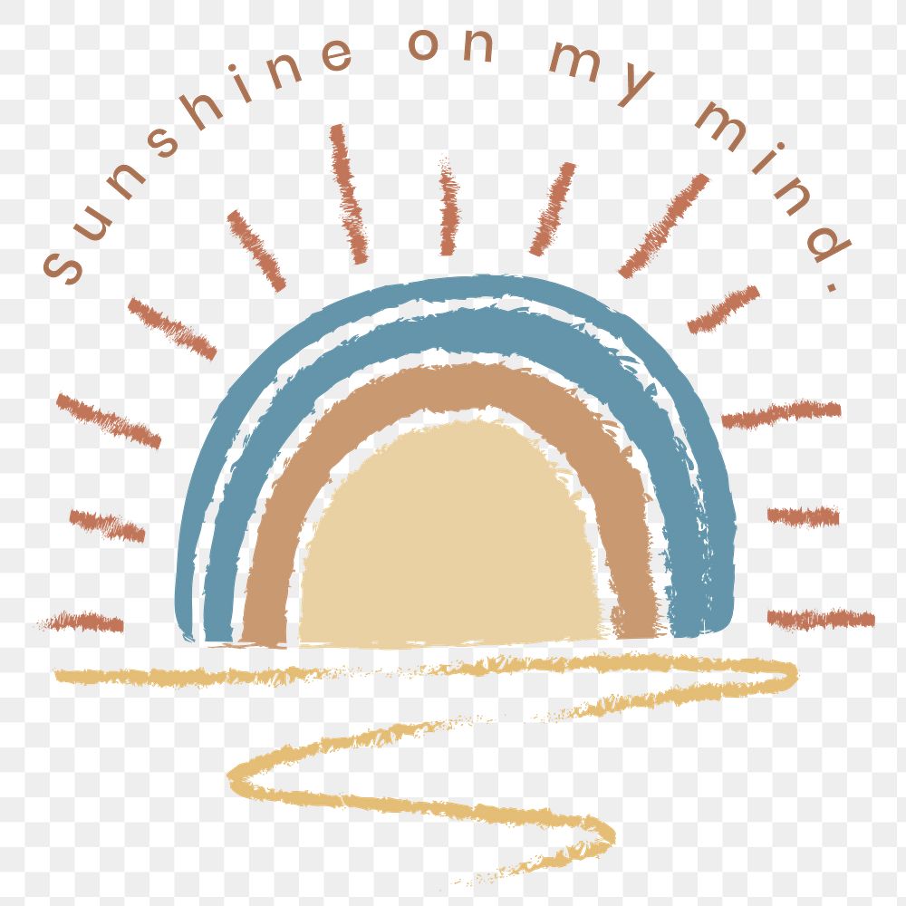 Png aesthetic badges with positive quote for plain t-shirts sunshine on my mind