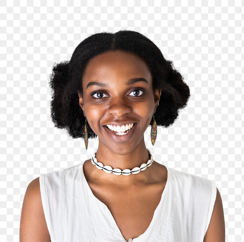 Cute young black girl png | Free stock illustration | High Resolution