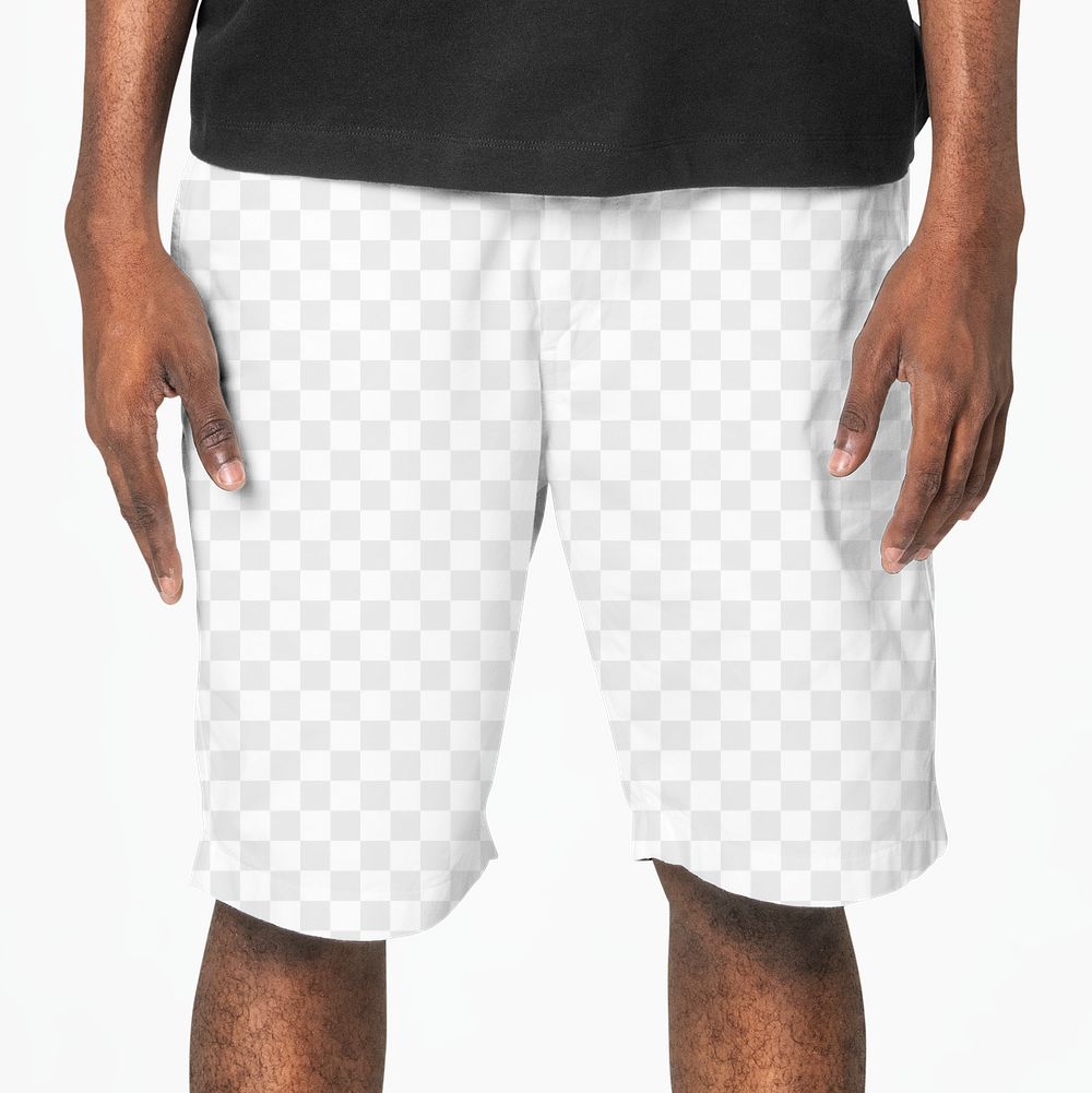 Shorts png mockup transparent men’s | Free PNG - rawpixel