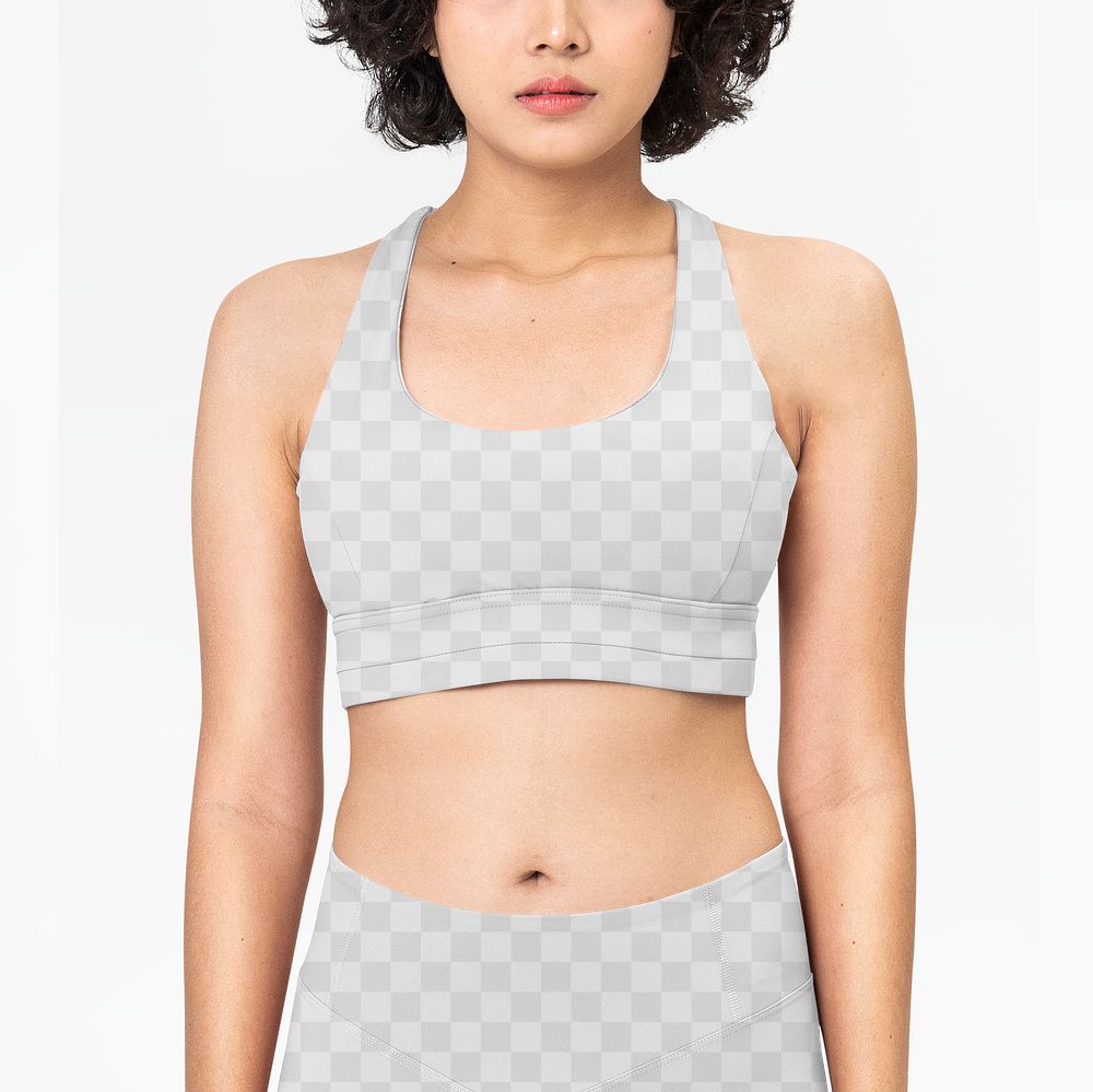 Png sports bra mockup and leggings transparent activewear fashion