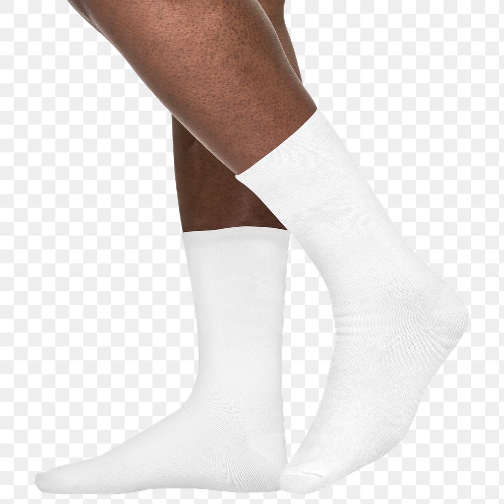 Png white crew socks mockup Premium PNG Sticker rawpixel