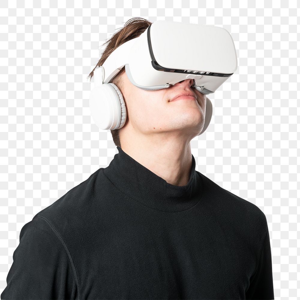 VR glasses png mockup futuristic technology