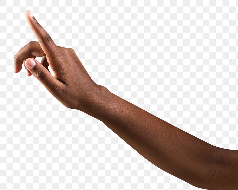 Finger pointing at something png