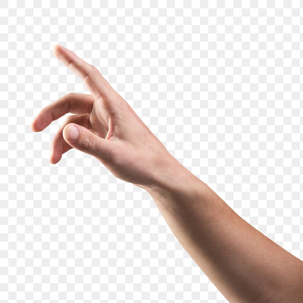 Finger pointing at something png