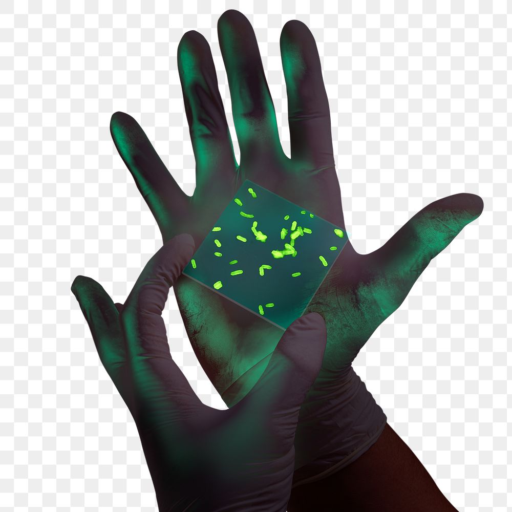 Petri dish png mockup on medical worker&rsquo;s hands