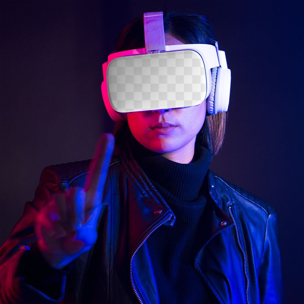 Virtual reality png mockup entertainment technology