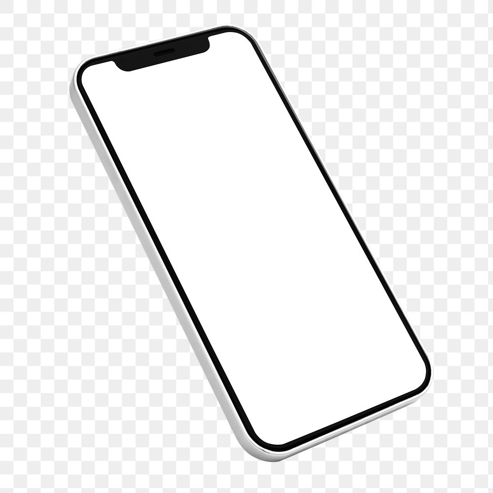 Smartphone white screen mockup png innovative future technology