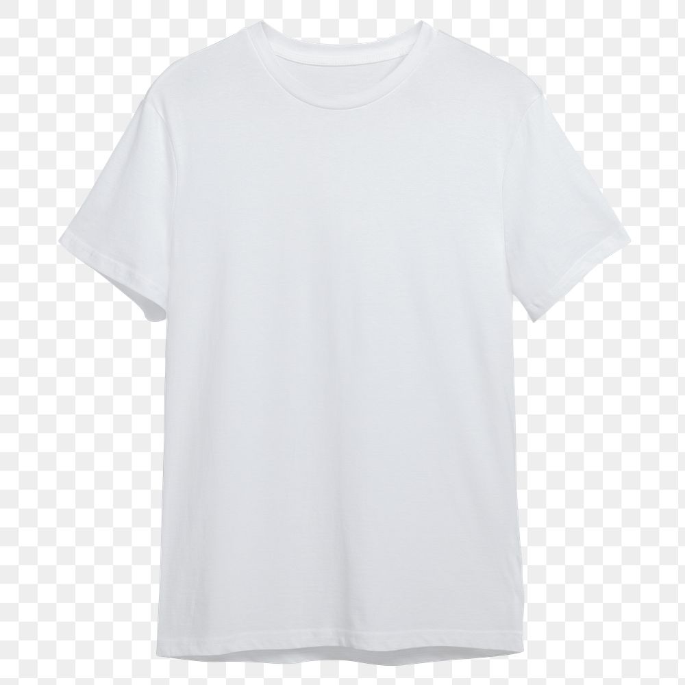 Men's white tee png t-shirt mockup