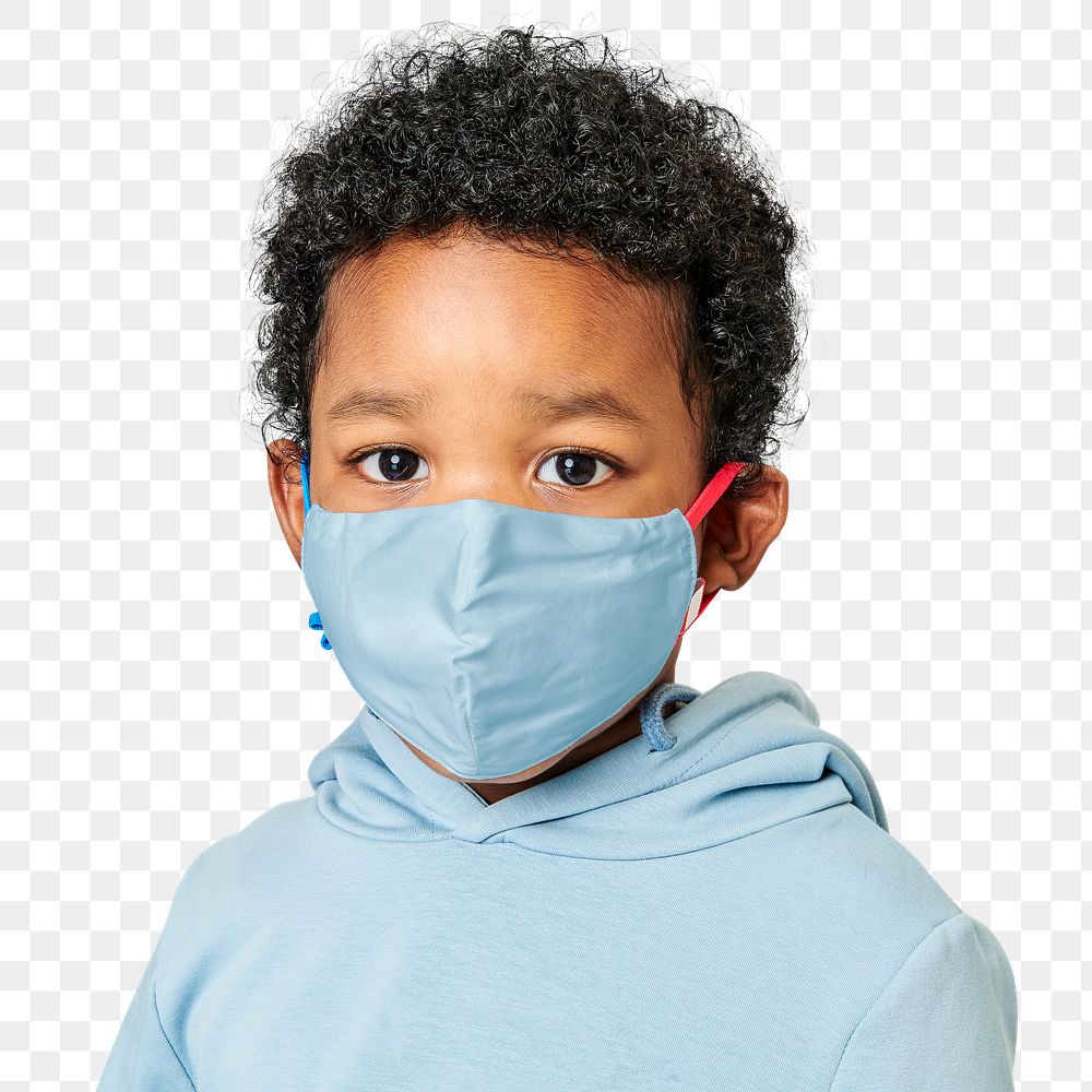 Png boy's face mask mockup Free PNG Sticker rawpixel