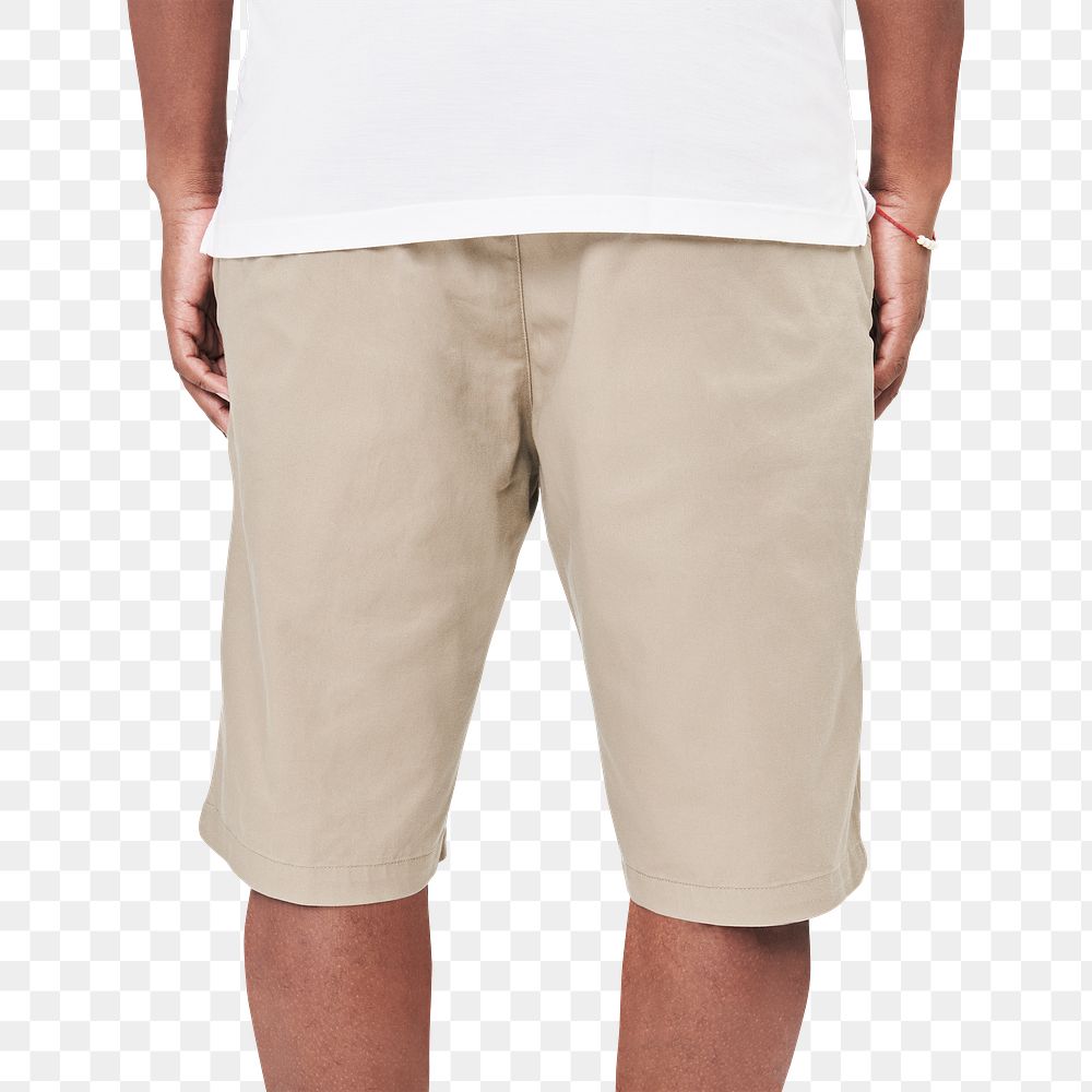 Men S Png Khaki Short Pants Closeup Fashion Apparel Mockup