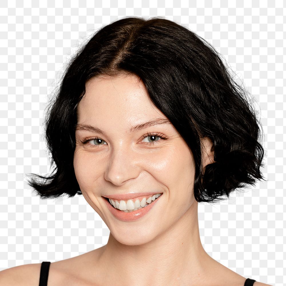 Beautiful happy woman png, transparent background