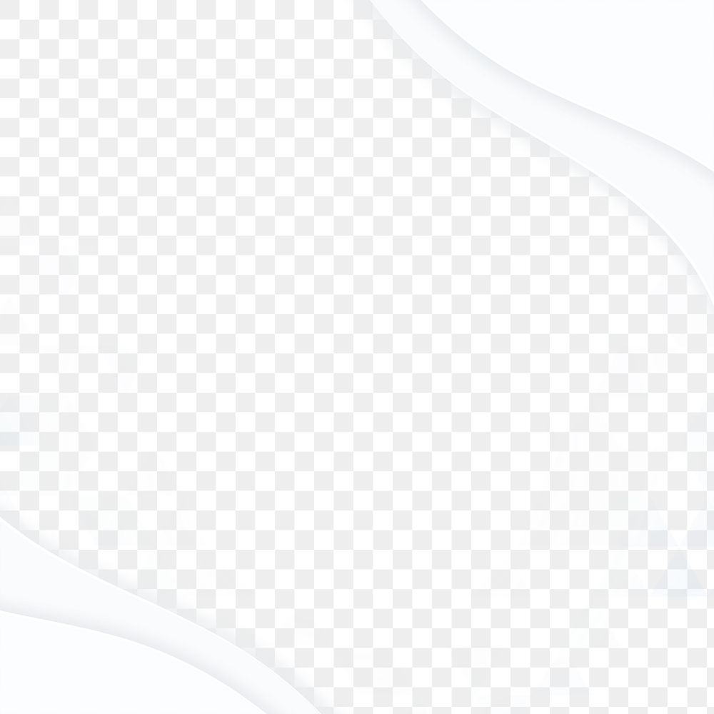 Wavy frame png, modern business border design in transparent background 