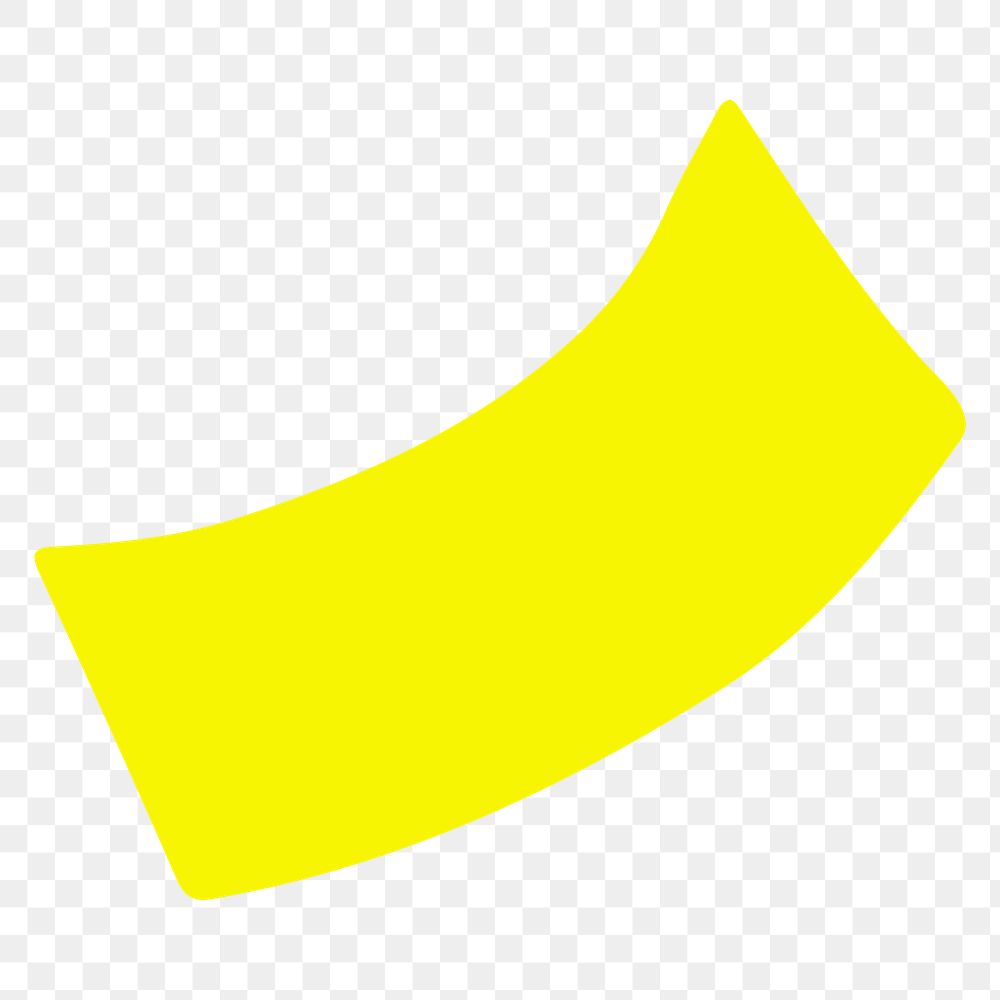 Confetti shape png sticker, yellow rectangle