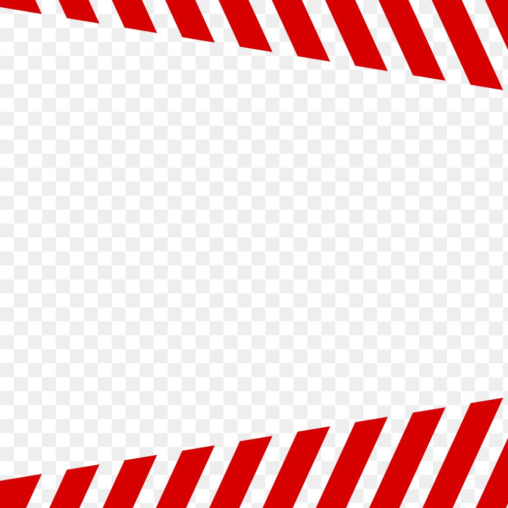 Striped png border, transparent background, modern design