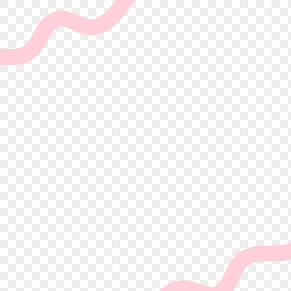 Pink line png border frame, transparent background