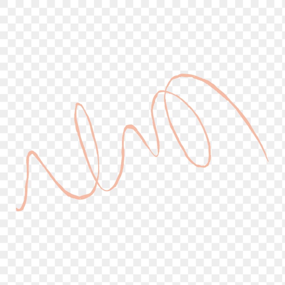 Squiggle line png sticker on transparent background