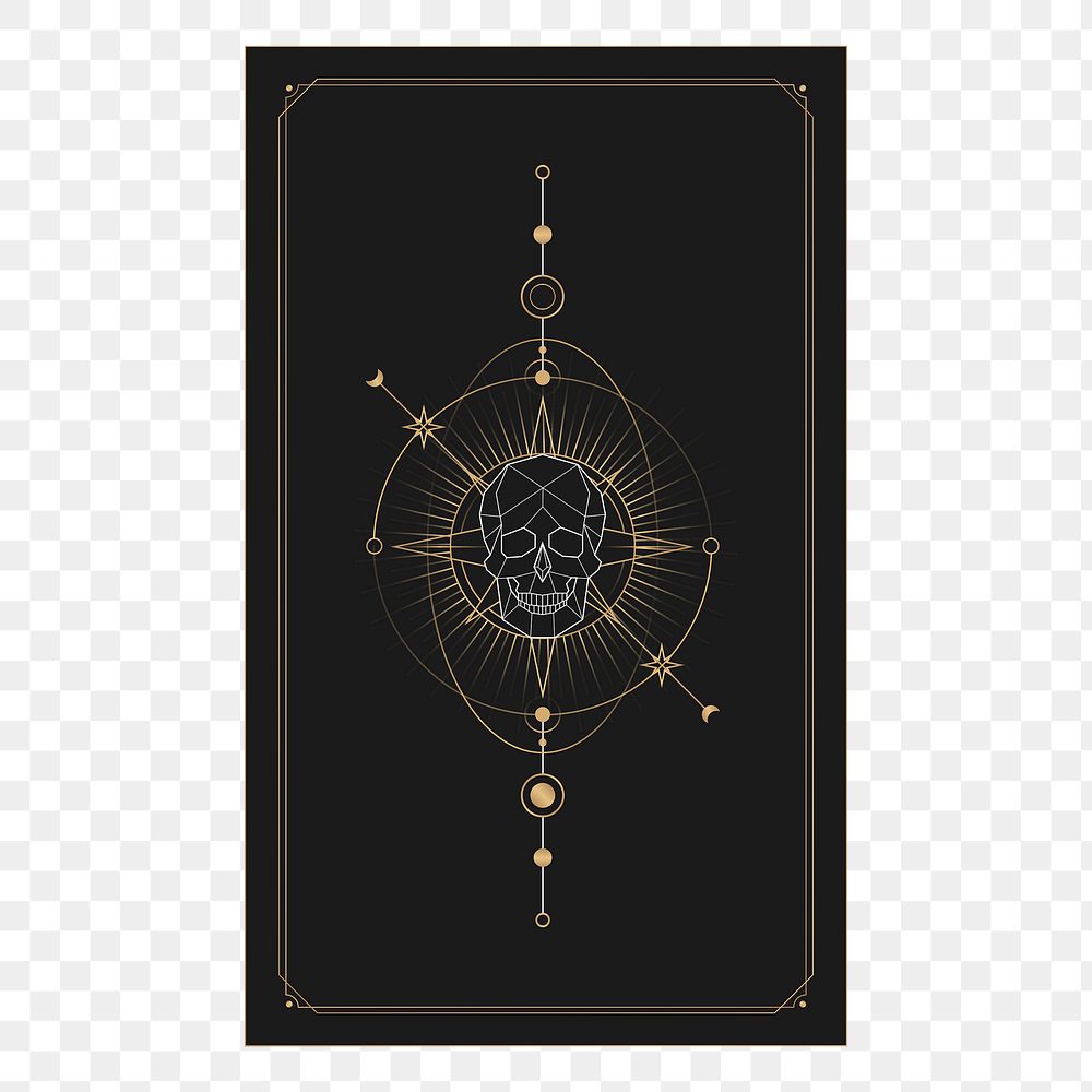 Tarot card png sticker on transparent background