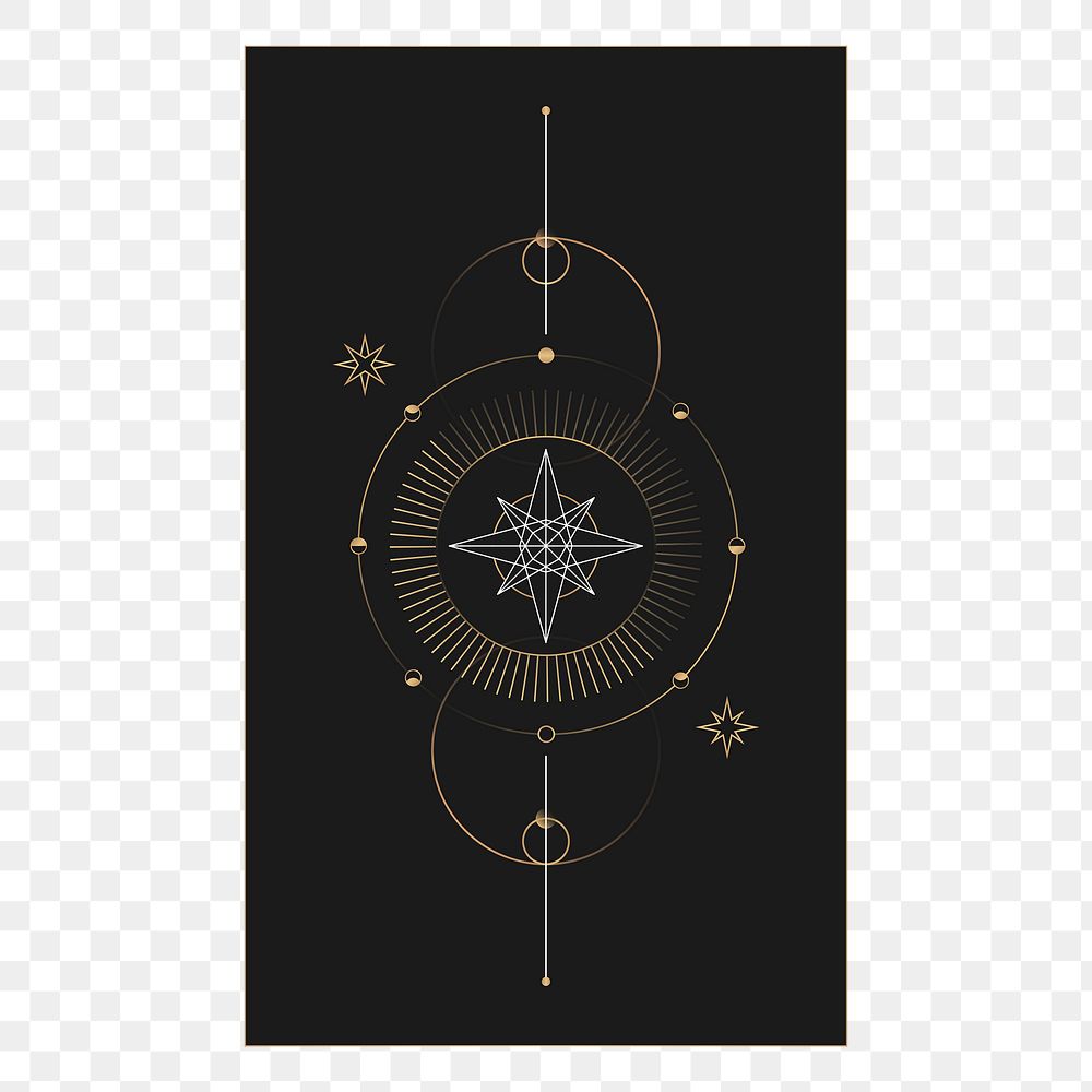 Tarot card png sticker on transparent background