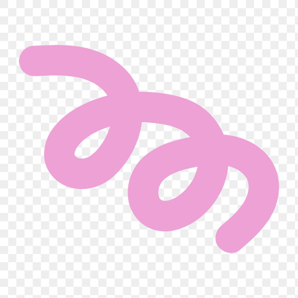 Squiggle line png sticker on transparent background