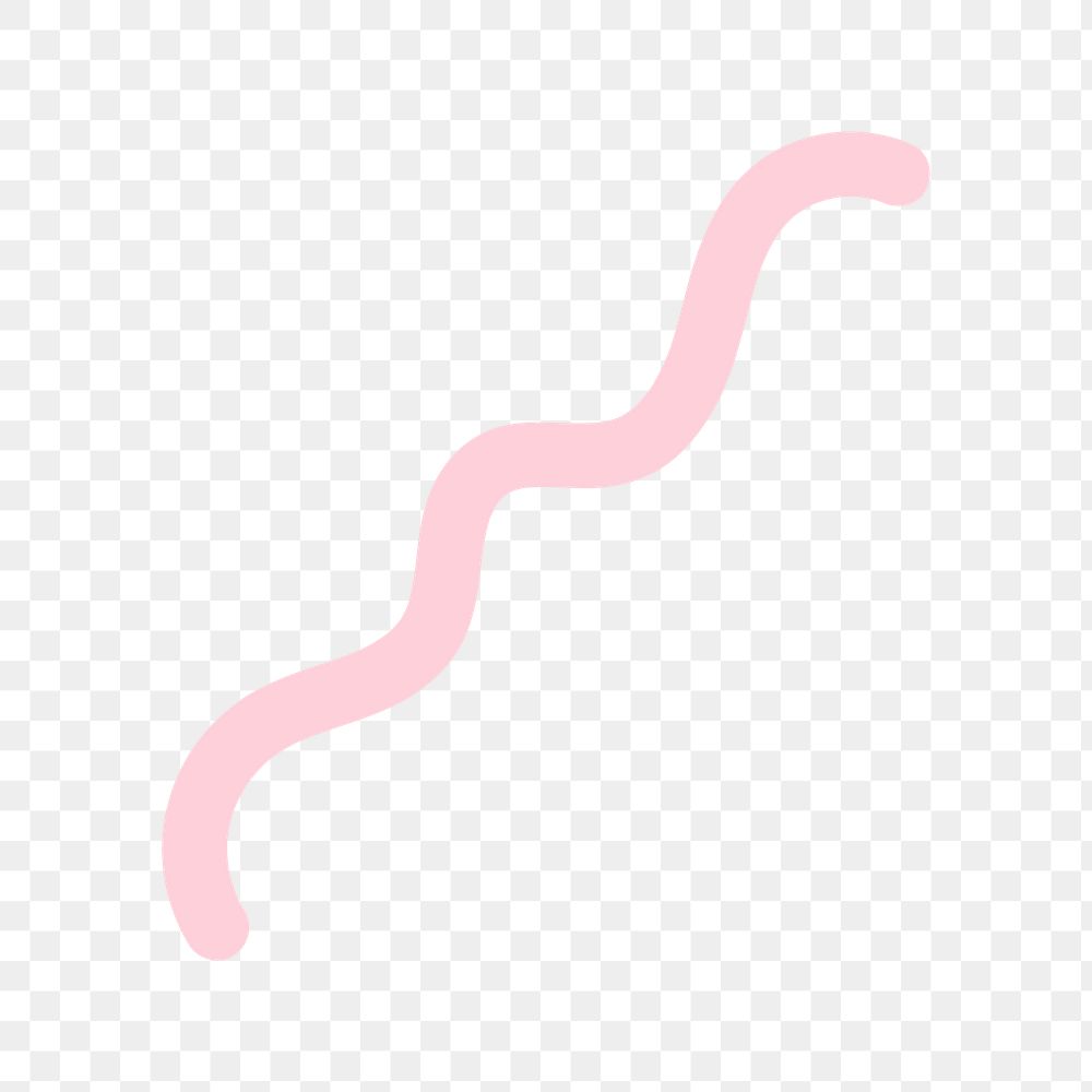 Squiggle line png sticker on transparent background