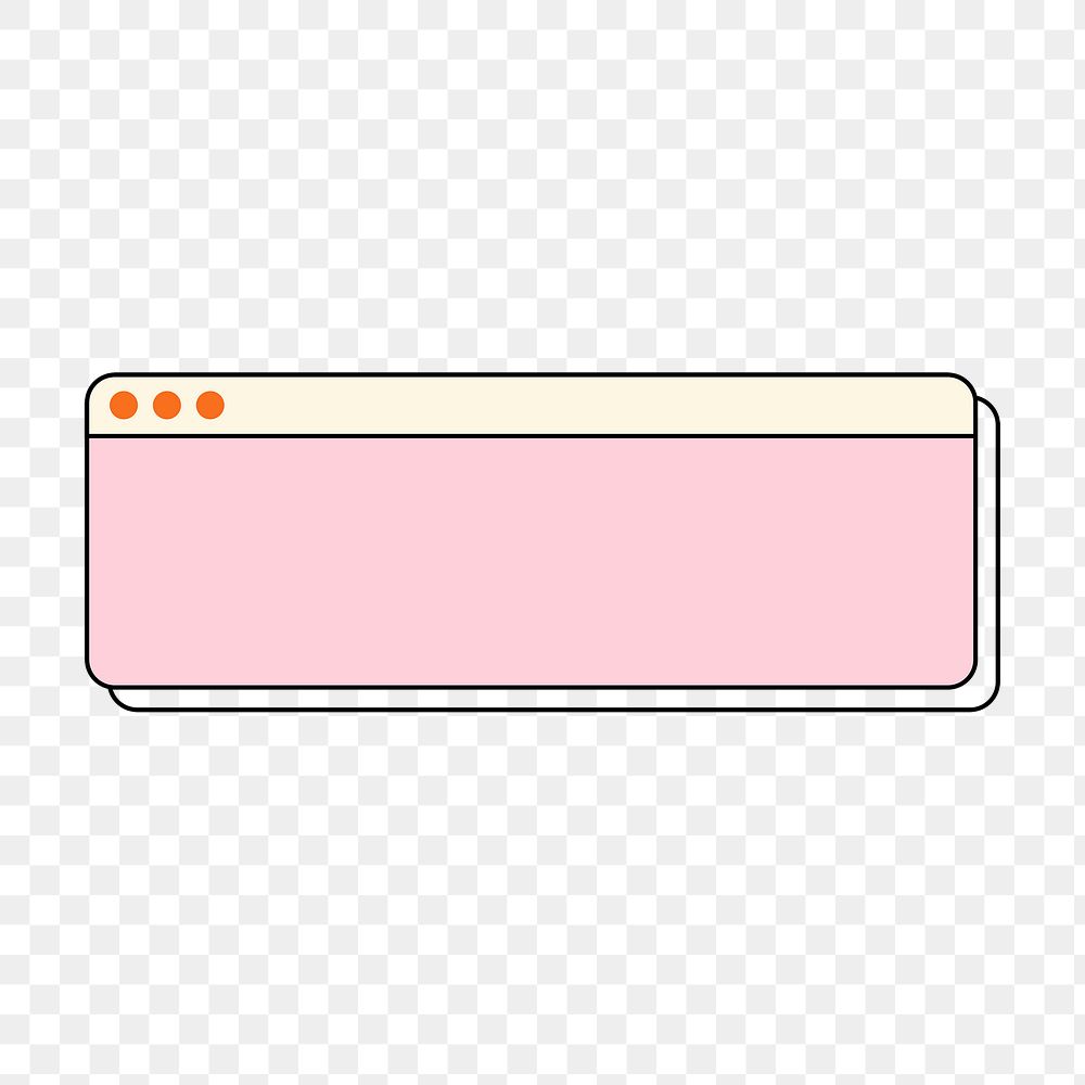 Notification png frame, retro style, transparent background