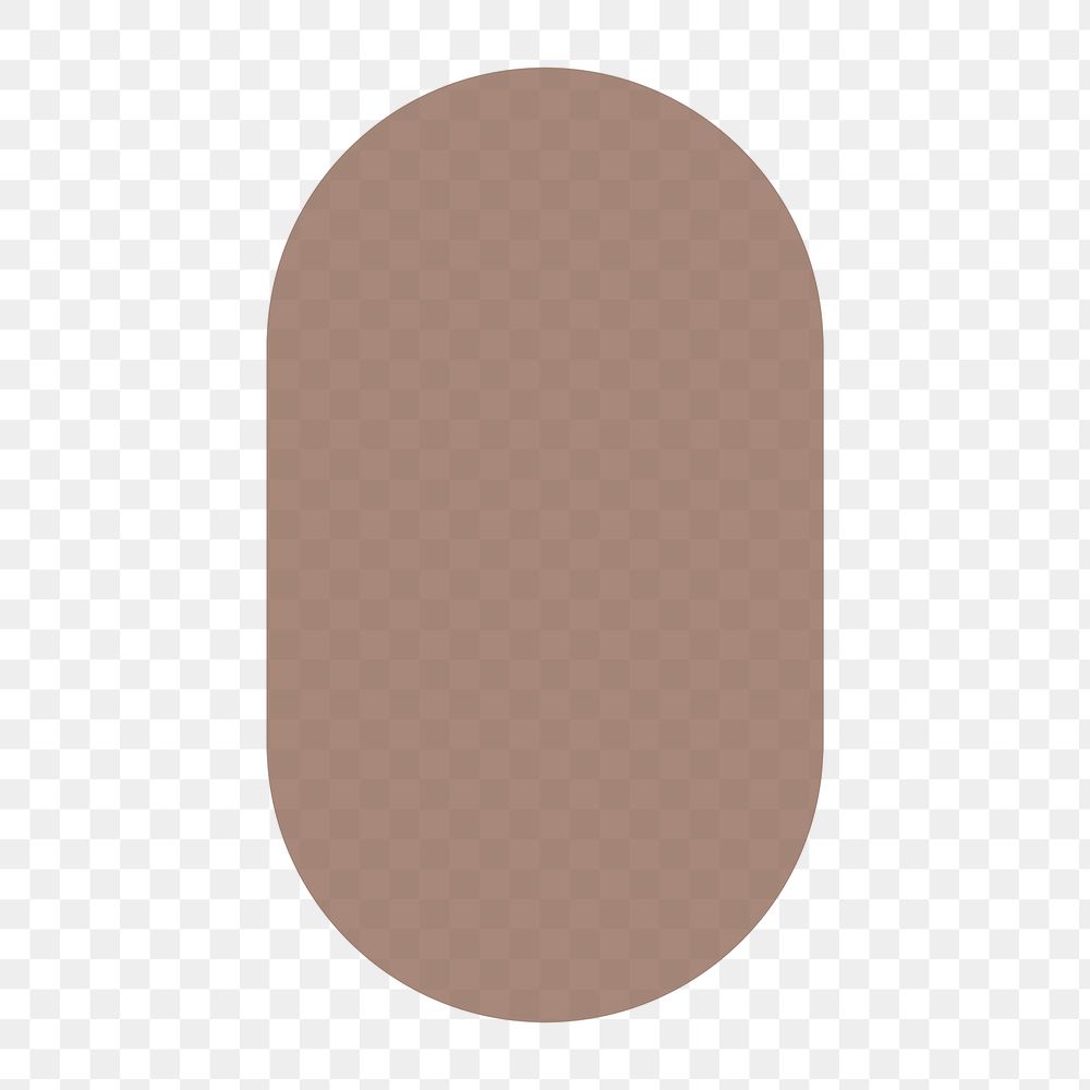 Pill shape png sticker on transparent background