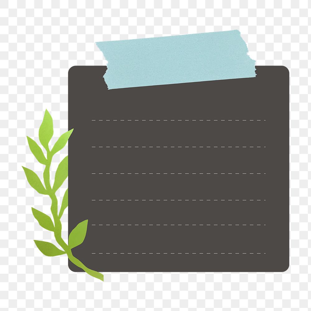 Note paper png sticker on transparent background
