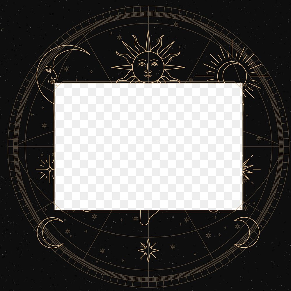 Horoscope png frame, transparent design