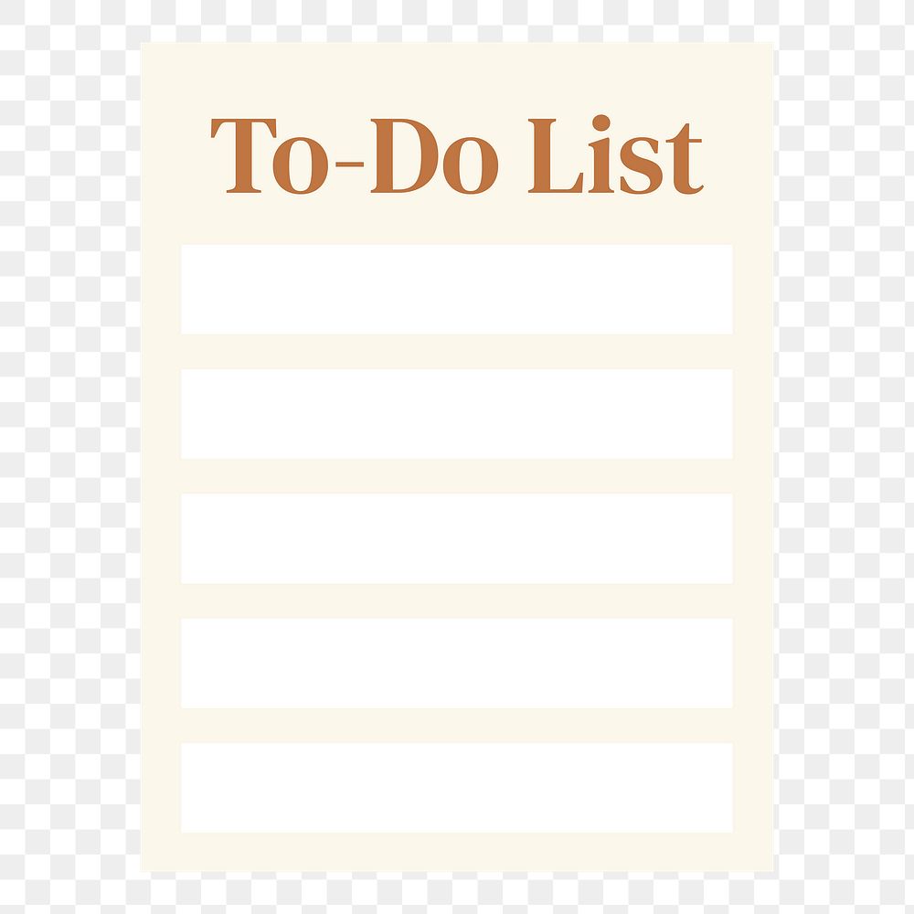 To-do list png clipart, daily planner on transparent background