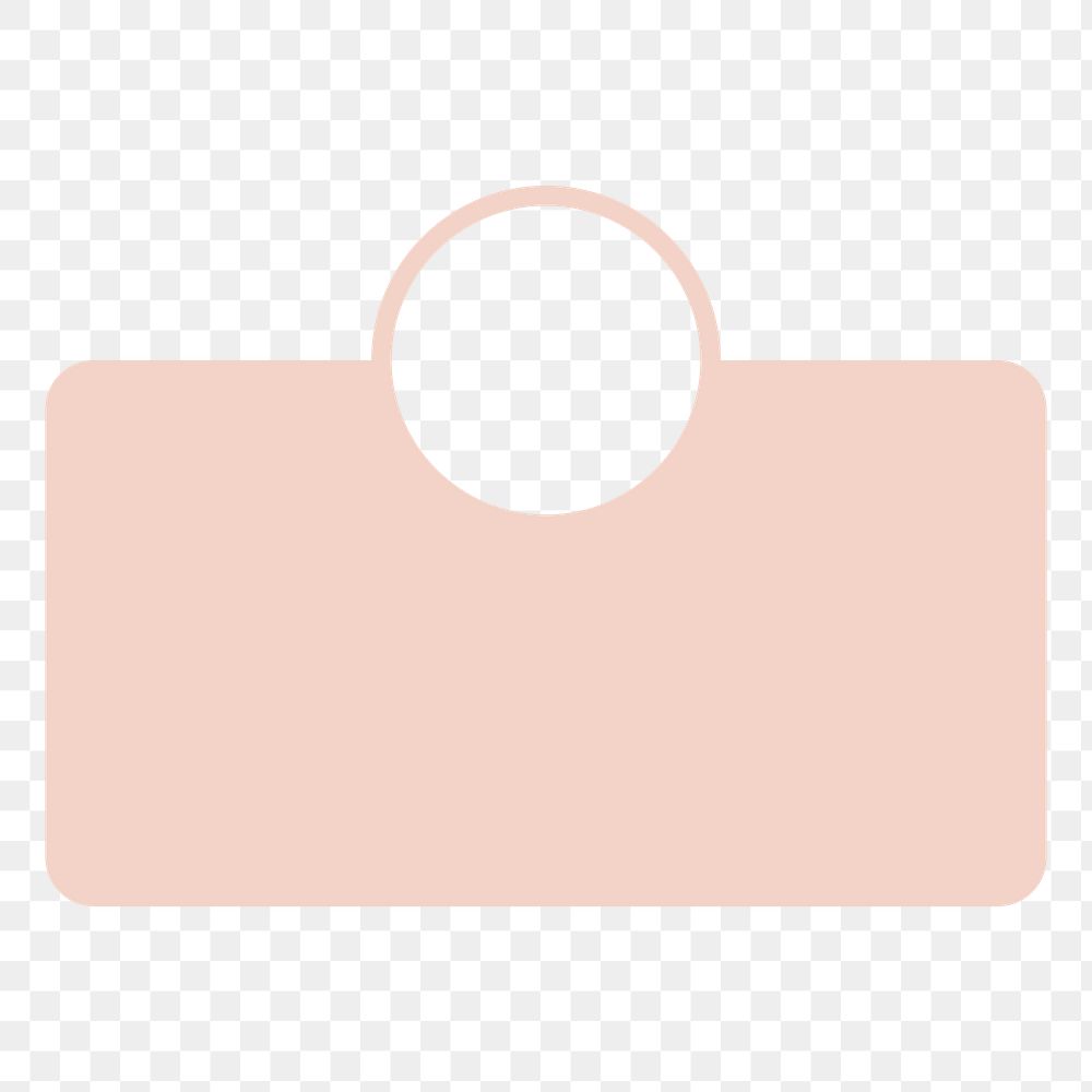 Pastel pink png badge, rectangle shape design