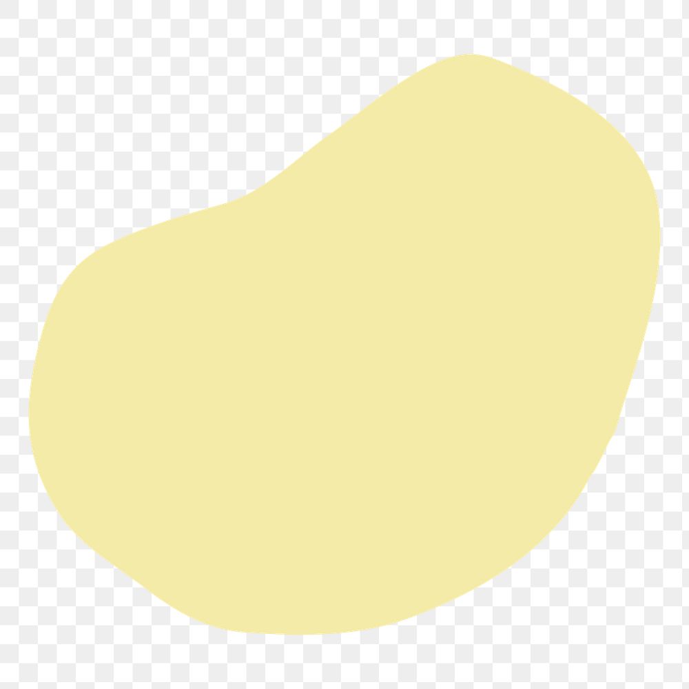 Pastel yellow png shape sticker, irregular design