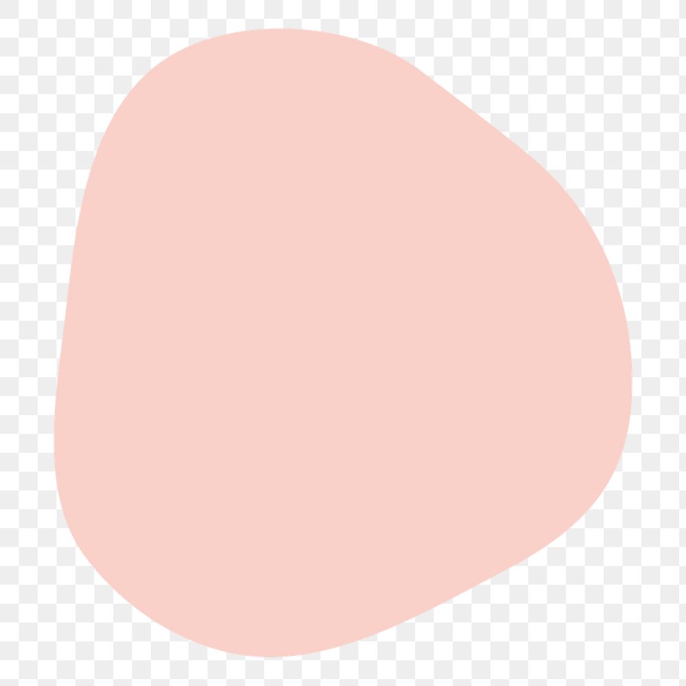 Pink blob png shape sticker, pastel abstract design 