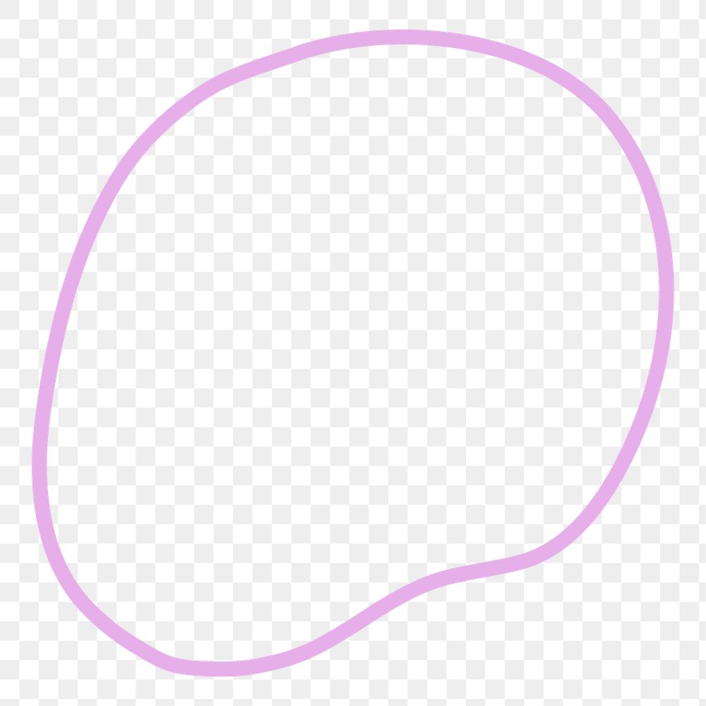 Purple blob png shape sticker, abstract geometric design