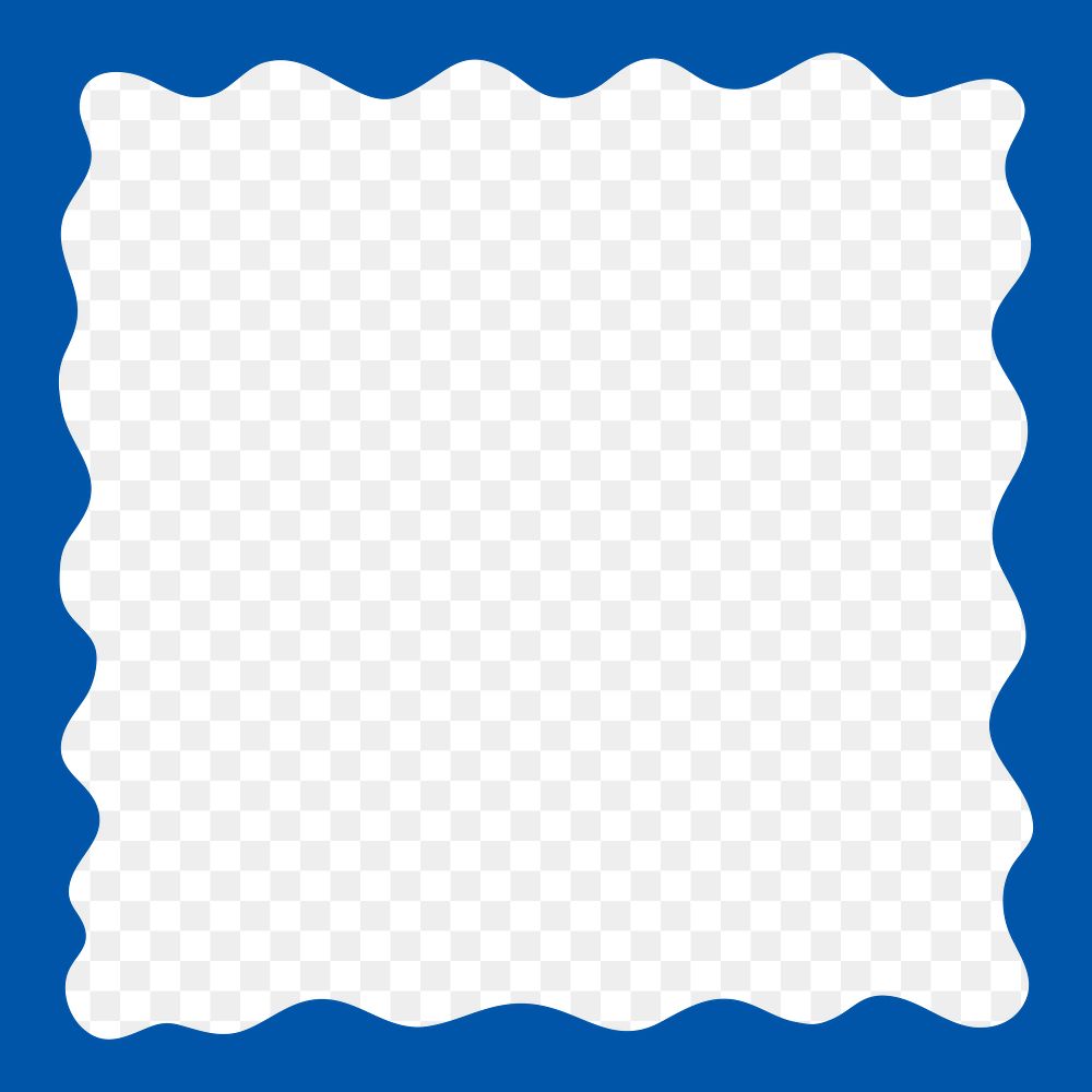 Blue frame png, transparent background 