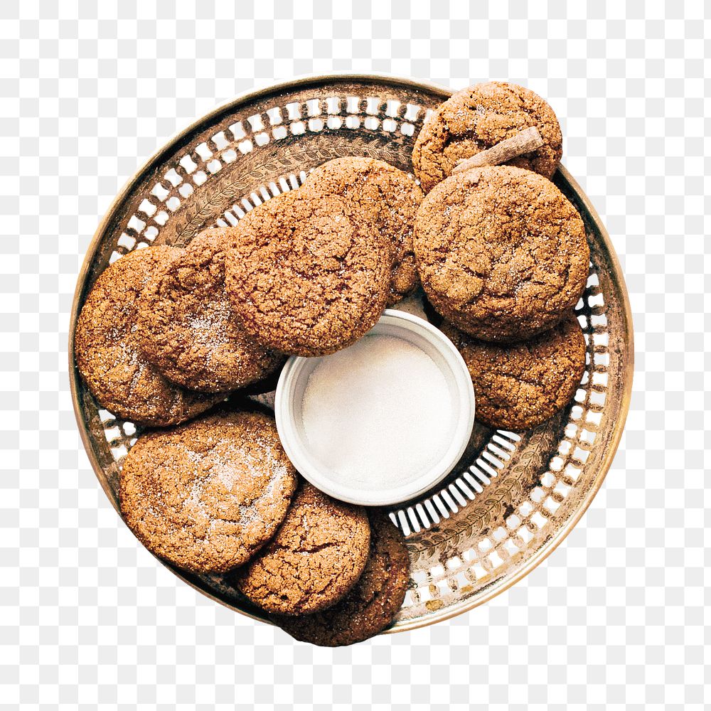 Png brown cookies sticker, food photography, transparent background