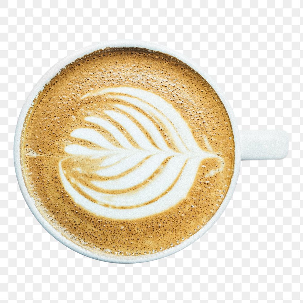Coffee latte png, food, transparent background
