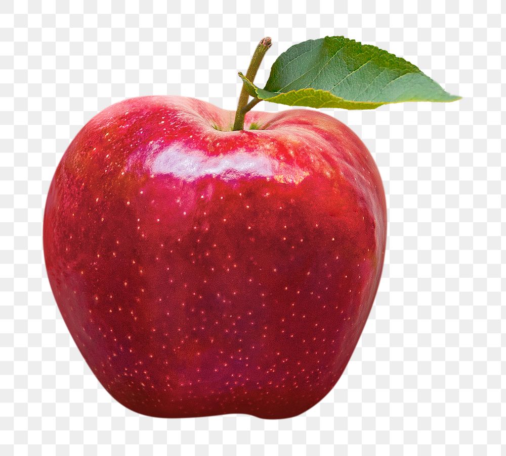 Red delicious apple png clipart, fresh fruit on transparent background