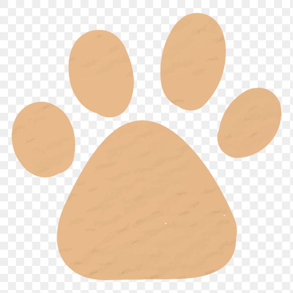 Paw print png sticker, cute animal transparent clipart