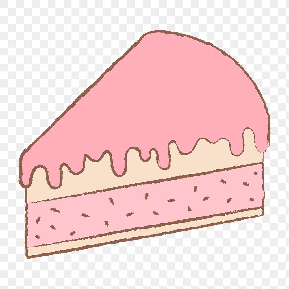 Cheesecake sticker png, cute cafe illustration