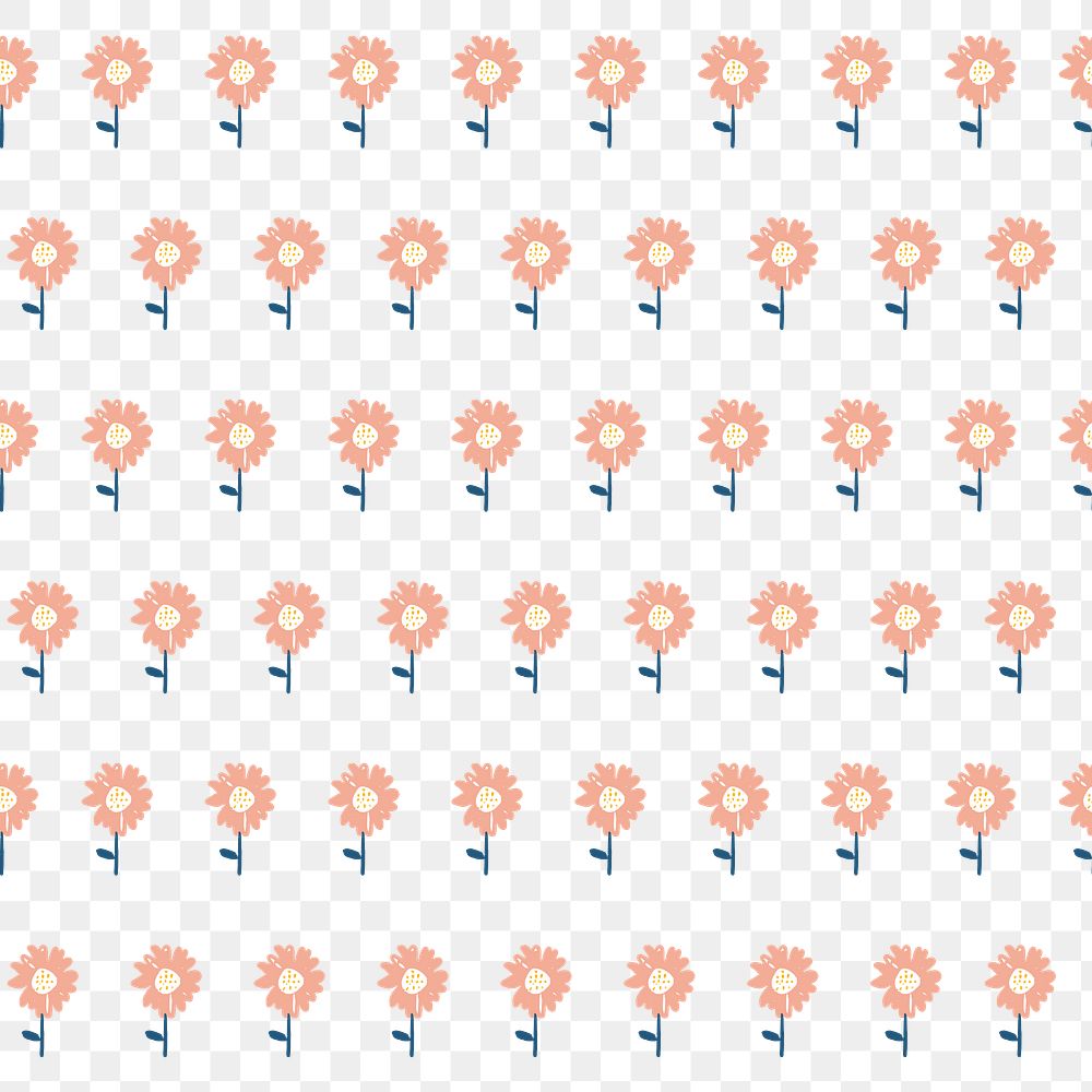 Flower pattern PNG transparent background