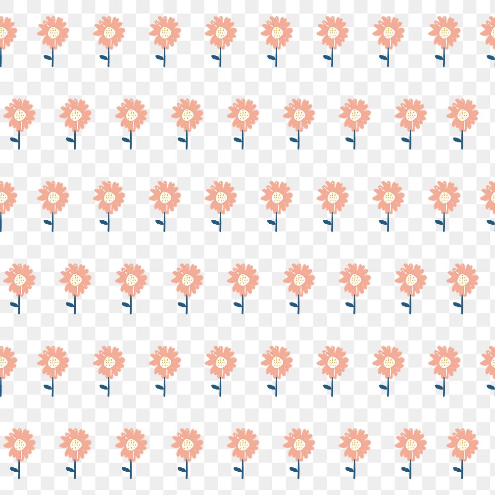 Flower pattern PNG transparent background
