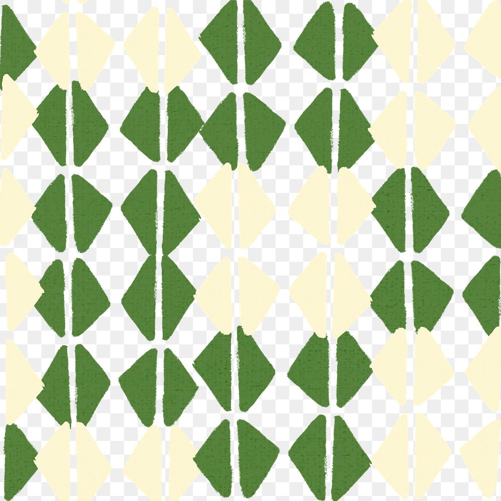 Geometric pattern PNG, block print vintage transparent background