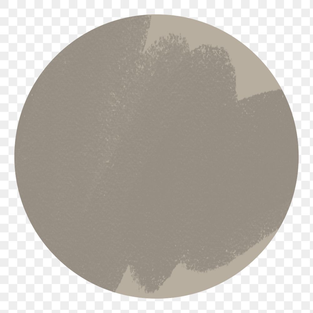 Circle png sticker geometric shape, brown earth tone flat clipart 