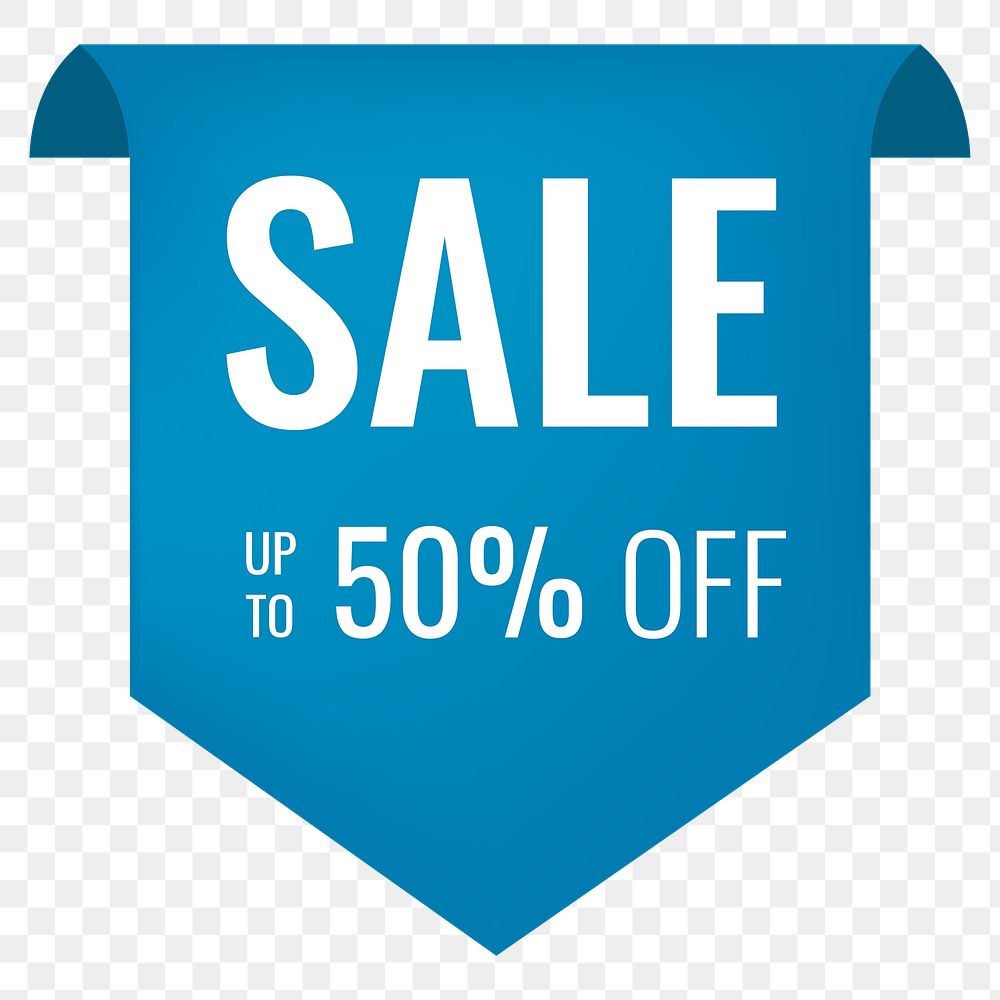 Sale png banner sticker, transparent shopping clipart