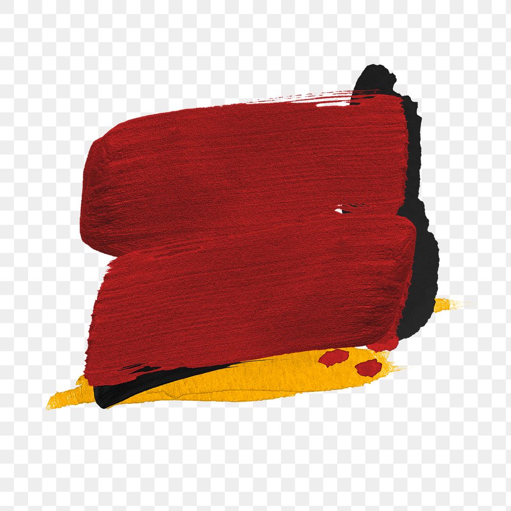 Red paint png badge sticker, watercolor texture, abstract transparent design space