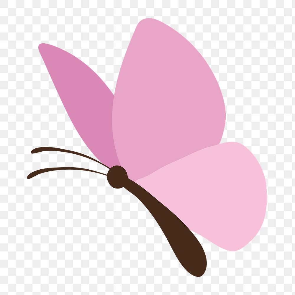 Pink butterfly sticker png, design | Premium PNG Sticker - rawpixel