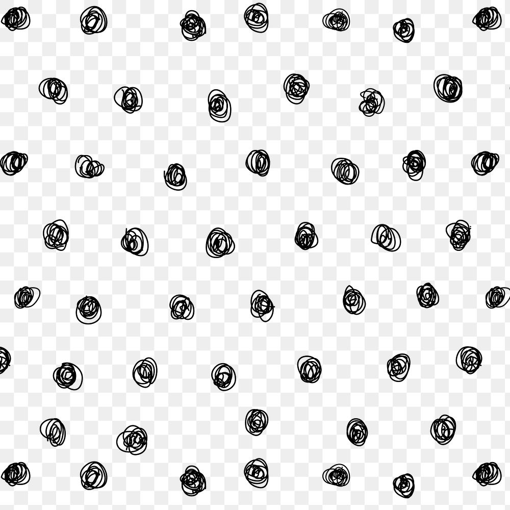Polka dot pattern png, transparent background, simple ink design