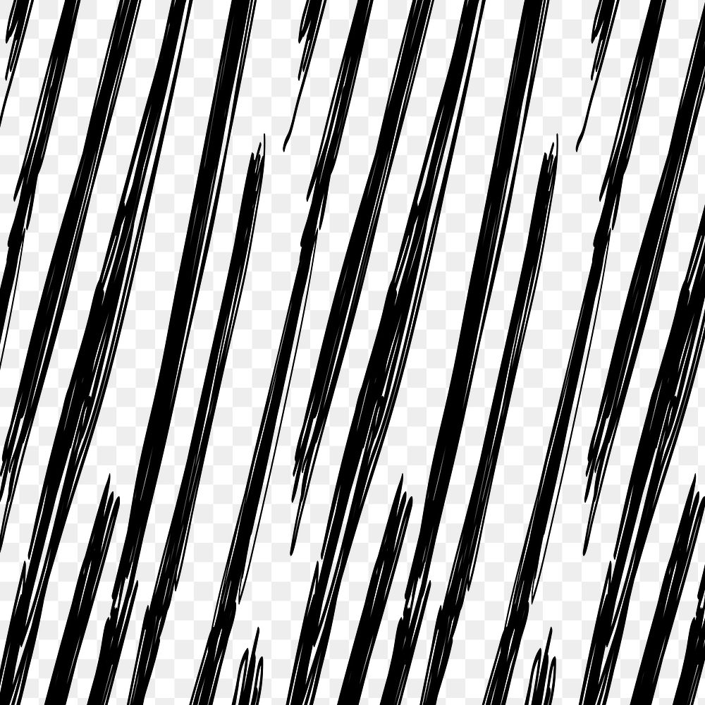 Brush pattern png, transparent background, simple ink design