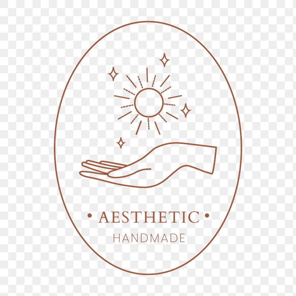 Aesthetic handmade logo png sticker, Free PNG Sticker rawpixel